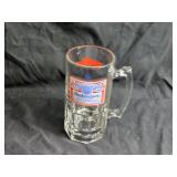 Budweiser Commemorative Glass Beer Stein 8 inches Tall