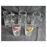 Set of 5 Assorted Beer Glasses and Mugs