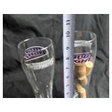 Set of 2 Minnesota Timberwolves and Bud Light Pint Glasses