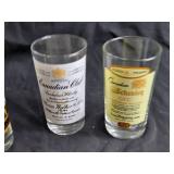 Set of 4 Vintage Canadian Whisky Glasses - Seagram