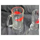 Set of 8 Drinking Glasses with Red Grain Belt Logo