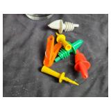 Blue Red Wing Pitcher, Wildlife Glass & Assorted Bottle Pourers Set