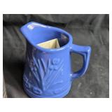 Blue Red Wing Pitcher, Wildlife Glass & Assorted Bottle Pourers Set