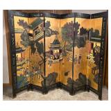Gorgeous Vintage Chinese Decorative Panel Screen / Room Divider / Chinese Six-Panel Folding Screen