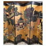 Gorgeous Vintage Chinese Decorative Panel Screen / Room Divider / Chinese Six-Panel Folding Screen