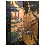 Gorgeous Vintage Chinese Decorative Panel Screen / Room Divider / Chinese Six-Panel Folding Screen