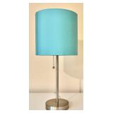 Petite Table Lamp with Turquoise Shade