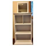 Cube Style Decorative Bookcase with Mirror