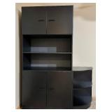 Two piece Black Modern Cabinet