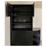 Two piece Black Modern Cabinet