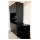 Two piece Black Modern Cabinet