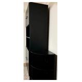 Two piece Black Modern Cabinet