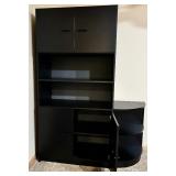 Two piece Black Modern Cabinet