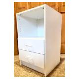 White Bedside Table with Drawers