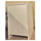 White Four Drawer Bedside Table