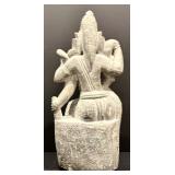 Stone Saraswati Idol Sculpted Statue