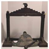 Rare Vintage Chinese Gong in Wooden Frame