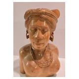 Wonderful Pair of Carved Wooden Filipino Busts