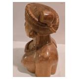 Wonderful Pair of Carved Wooden Filipino Busts
