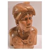 Wonderful Pair of Carved Wooden Filipino Busts