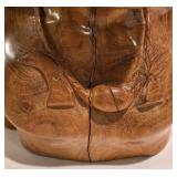 Wonderful Pair of Carved Wooden Filipino Busts