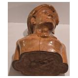 Wonderful Pair of Carved Wooden Filipino Busts