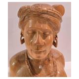 Wonderful Pair of Carved Wooden Filipino Busts