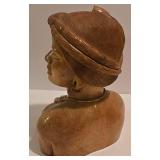 Filipino Hand-Carved Pair of Female Wooden Busts