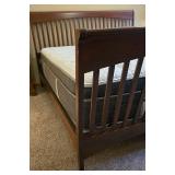 Beautiful Slatted Adjustable Wood King Bed Frame