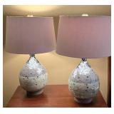 Lovely Blue Mirrored Table Lamps