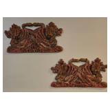 Pair of Vintage Java Board Carvings