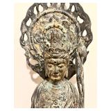 Vintage Bronze Avalokiteshvara Bodhisattva Buddha Sculpture