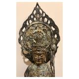 Vintage Bronze Avalokiteshvara Bodhisattva Buddha Sculpture