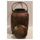 Vintage Thai Covered Basket