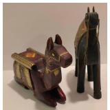 Pair of Vintage Camel Carvings