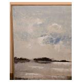 Large Unsigned Canvas Beach Painting