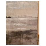Large Unsigned Canvas Beach Painting