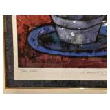 Signed "Blue Pitcher" Framed Silkscreen