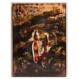 Signed Vintage Painting on Wood