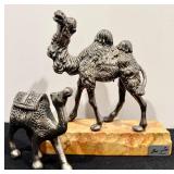 Vintage Ben Zion Sterling Silver Camel Figurine and Small Collectible Camel Figurine