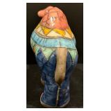 Two Handcrafted South African Colorful Camel Pottery Figurines