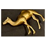 Set of Three Vintage Brass Camel Figurines