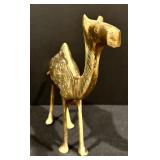 Set of Three Vintage Brass Camel Figurines