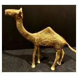 Set of Three Vintage Brass Camel Figurines