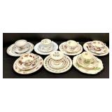 Assorted Vintage Teacups and Saucers