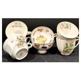 Assorted Vintage Teacups and Saucers