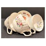 Assorted Vintage Teacups and Saucers