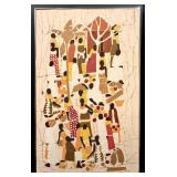 Framed African Batik Artwork