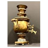 Vintage Brass Russian Samovar