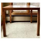 Square Brown Wooden Table